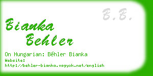 bianka behler business card